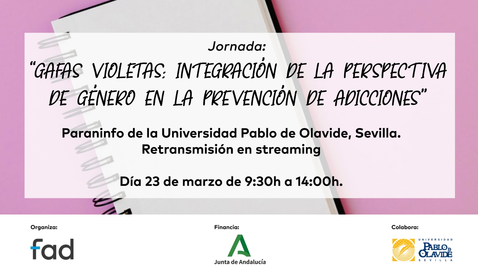 Jornadas "Gafas violetas: integración de la Perspectiva de Género en la prevención de Adicciones" // Sevilla