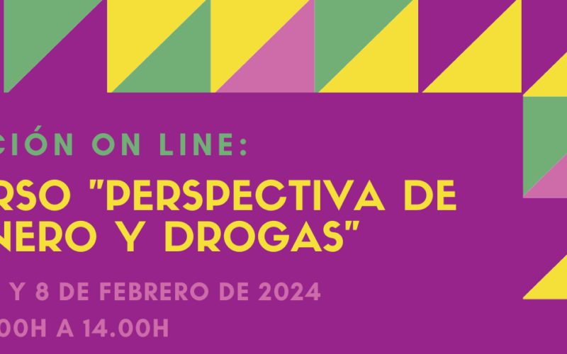 Nueva edición del Curso “Perspectiva de género y drogas” – on line – 5 a 8 febrero 2024