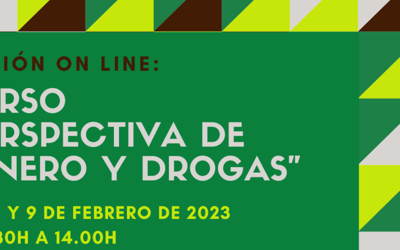 Nueva edición del Curso “Perspectiva de género y drogas” – on line