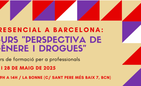 Nova edició del Curs “Perspectiva de gènere i drogues” – Barcelona, 26 i 28 de maig