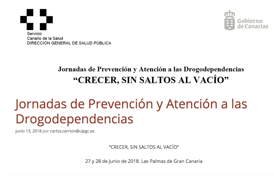 Jornadas de Prevención y Atención a las Drogodependencias "Crecer, sin saltos al vacío"