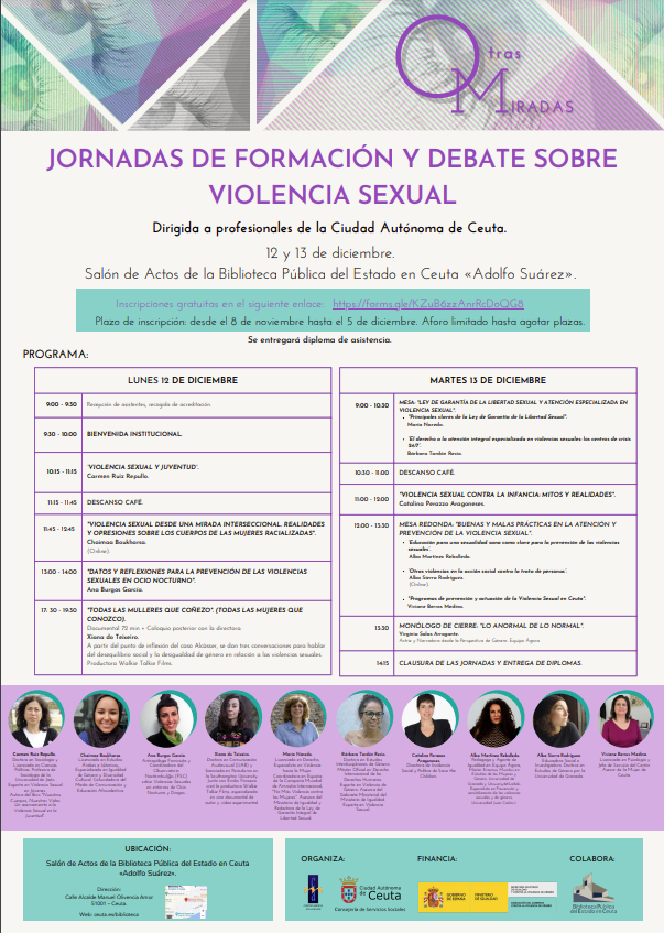 Participamos en Jornadas de formación y debate sobre Violencia Sexual // Ceuta