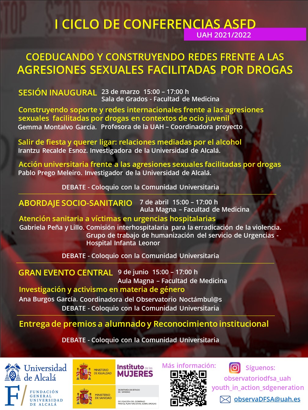 Coeducando y construyendo redes frente a las agresiones sexuales facilitadas por drogas // UAH (Madrid)