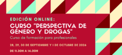 Nueva edición del Curso “Perspectiva de género y drogas” – online – 2026