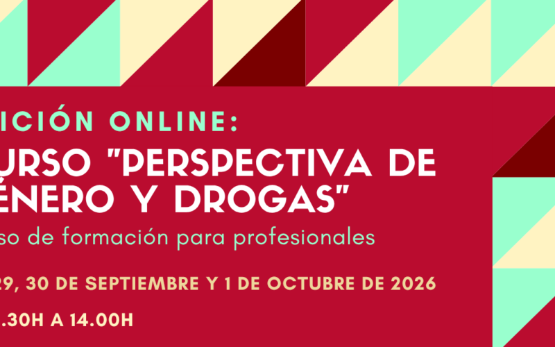 Nueva edición del Curso “Perspectiva de género y drogas” – online – 28/09/26 a 01/10/26