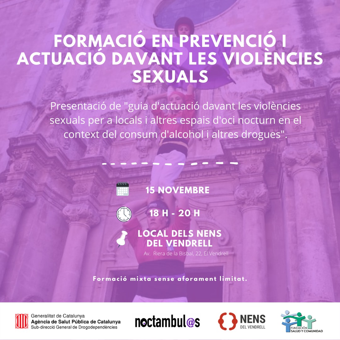Formació sobre prevenció i actuació davant les violències sexuals // El Vendrell - Tarragona
