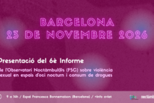 Guarda’t la data! 23 de novembre de 2026: Jornada de presentació del 6è Informe de l’Observatori Noctàmbul@s (FSC)
