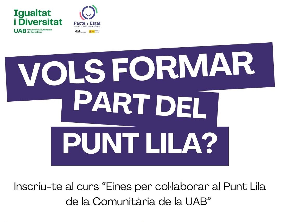 "Eines per col·laborar al Punt Lila de La Comunitària de la UAB" // Universitat Autònoma de Barcelona