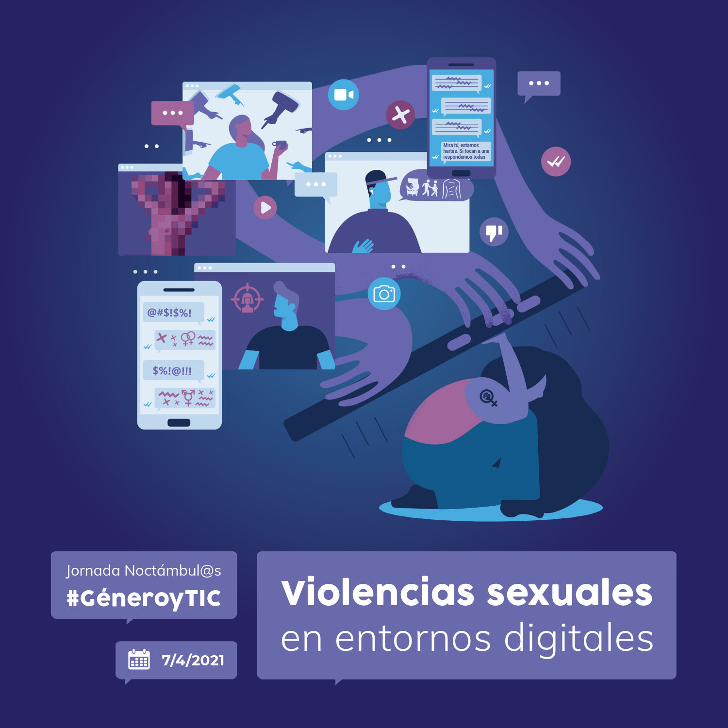 Jornada Noctámbul@s: #GéneroyTIC - Violencias sexuales en entornos digitales