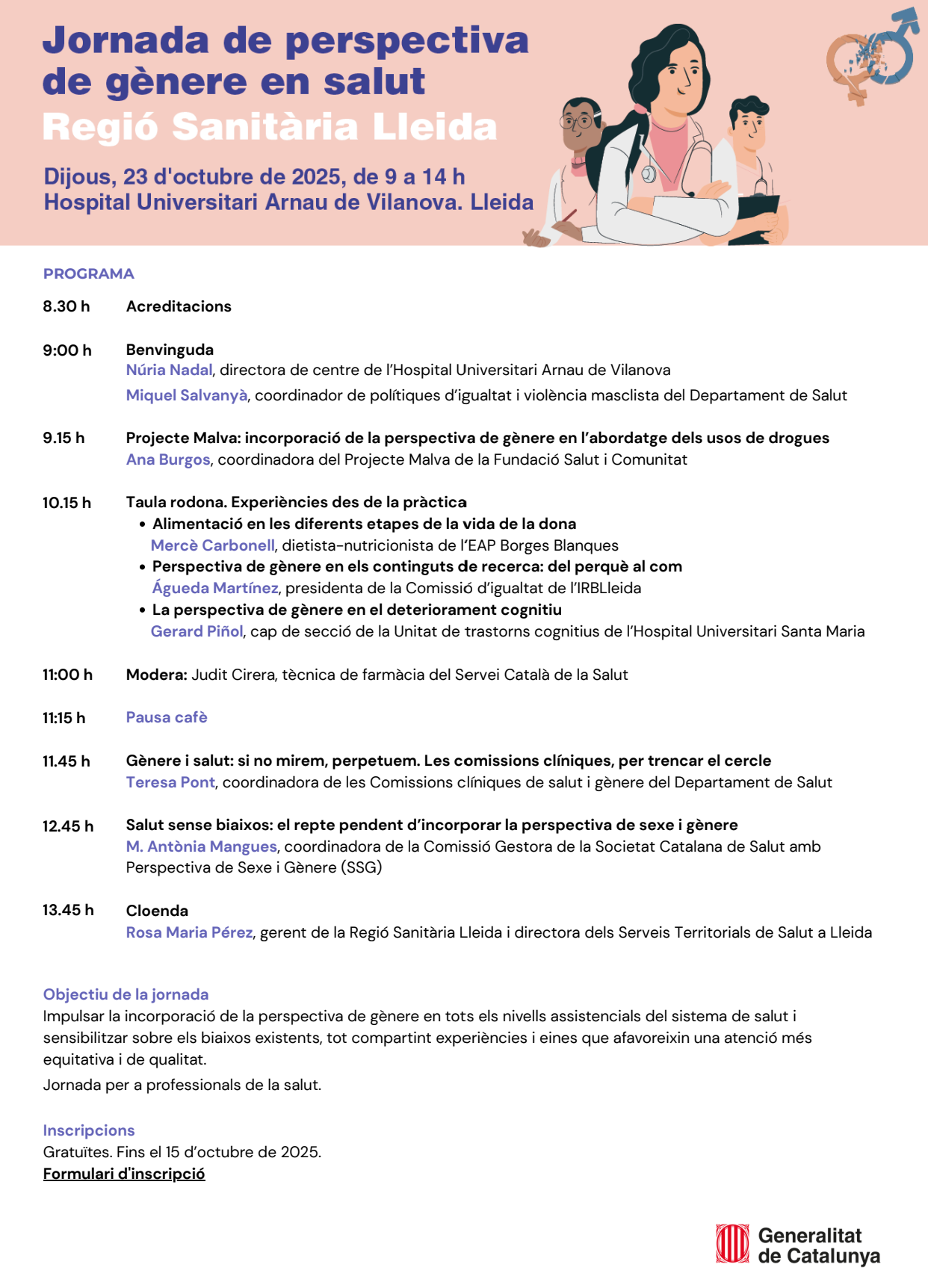 Jornada de perspectiva de gènere en salut de la Regió Sanitària Lleida // Lleida