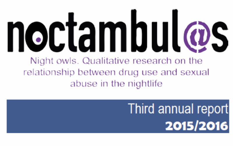 Third annual report: Night Owls. Qualitative research on the relationship between drug use and sexual abuse in the nightlife
