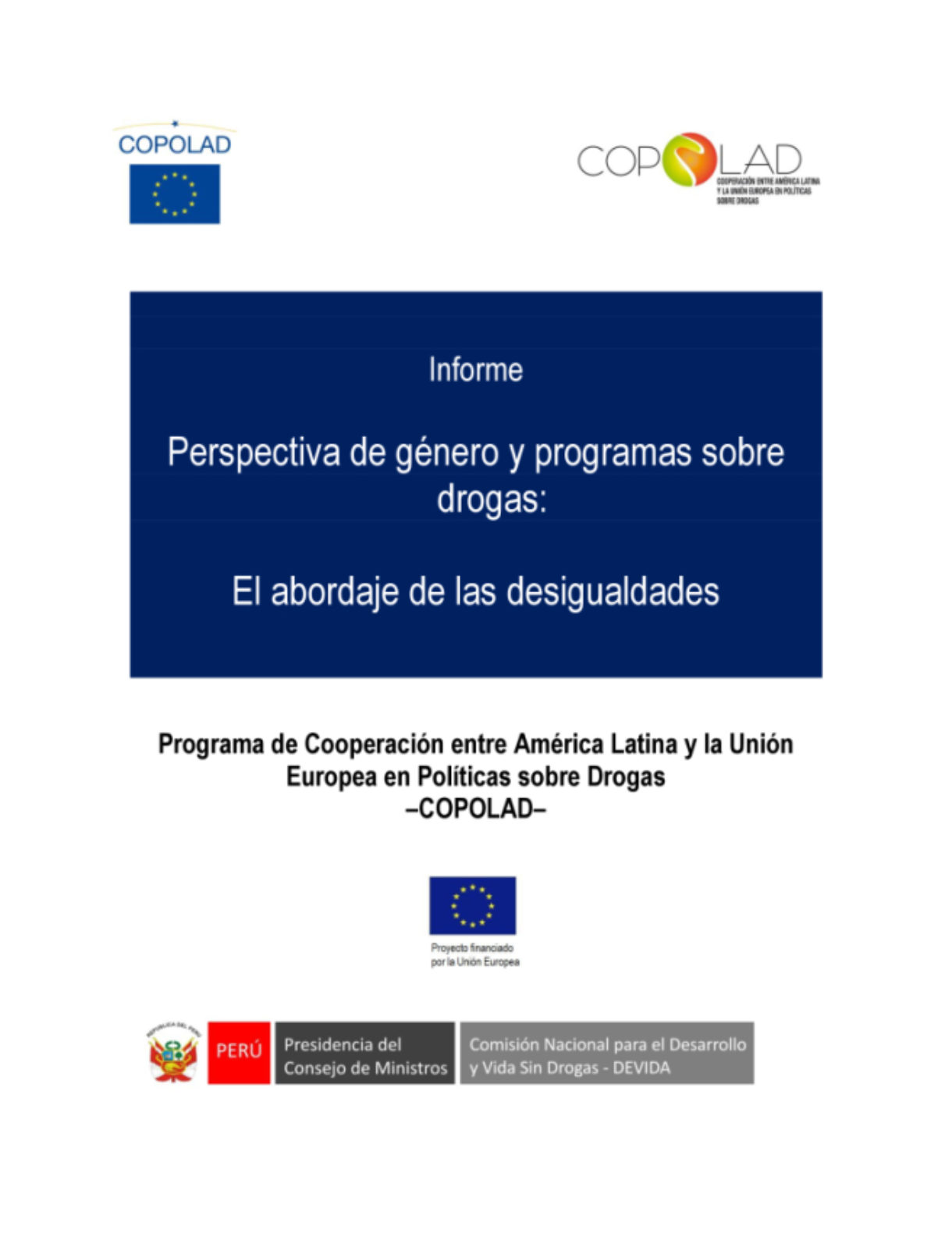 Perspectiva de género y programas sobre drogas: El abordaje de las desigualdades