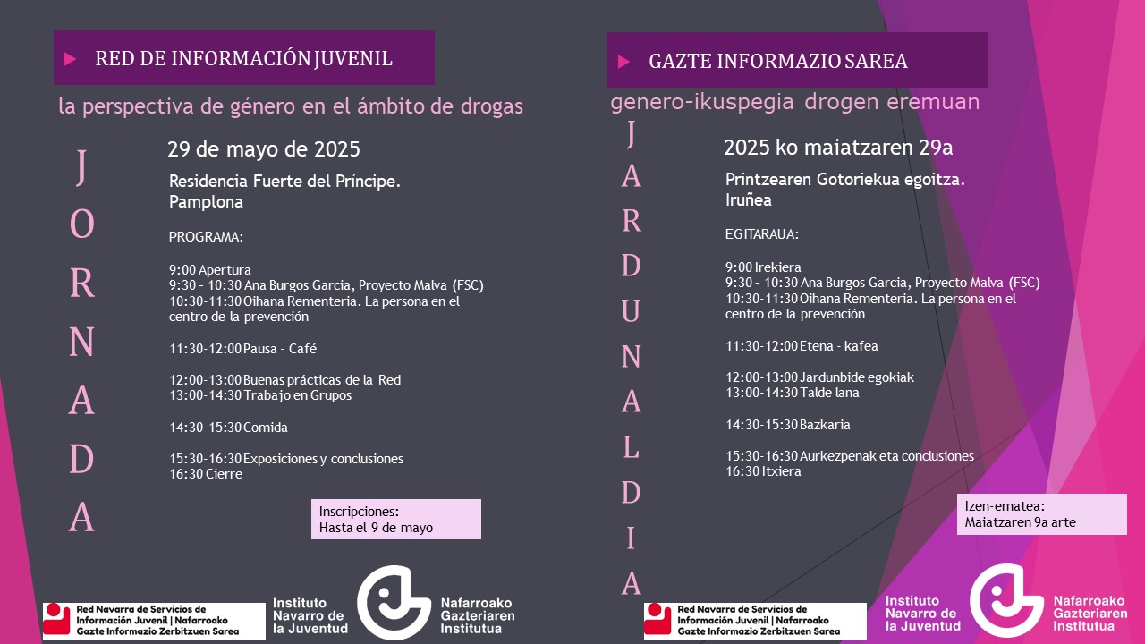 Jornada "La perspectiva de género en el ámbito de drogas" // Pamplona