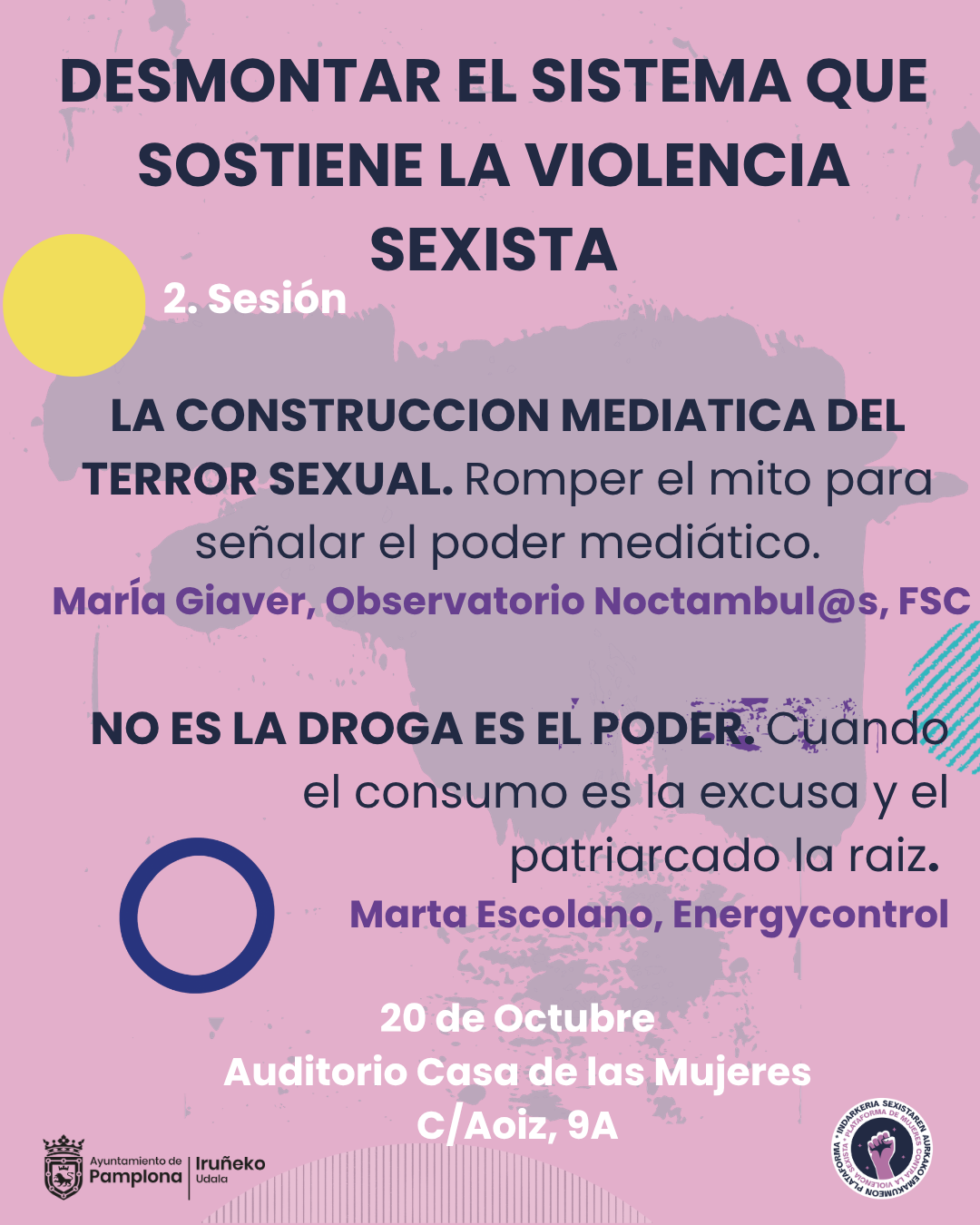 Charla 'La construcción mediática del terror sexual' // Auditorio de la Casa de las Mujeres (Iruñea-Pamplona)