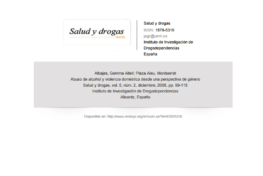 Altell, Gemma et al.: Abuso de alcohol y violencia doméstica desde una perspectiva de género