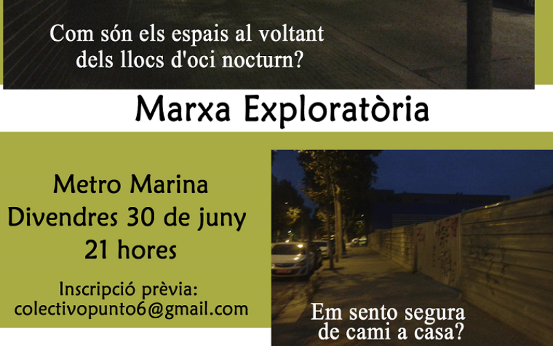 Marcha exploratoria por espacios de ocio nocturno con el Col.lectiu Punt 6
