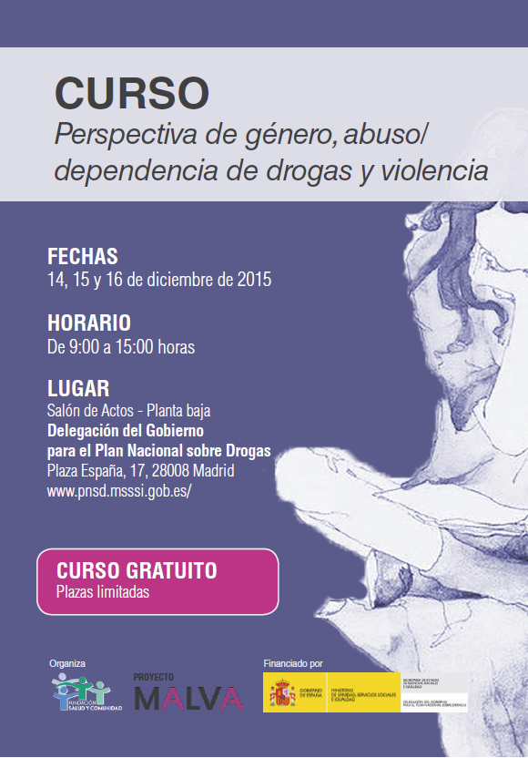 Curso “Perspectiva de género, Abuso/dependencia de Drogas y violencia”