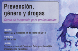 Curso “Prevención, género y drogas” – Pamplona / Iruña, 23-24 enero 2018