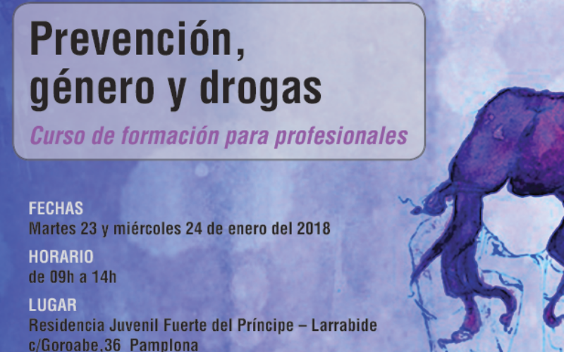 Curso «Prevención, género y drogas» – Pamplona / Iruña, 23-24 enero 2018